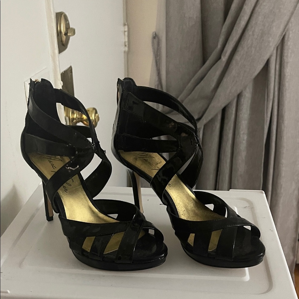 Marc Fisher Black Strappy Heels